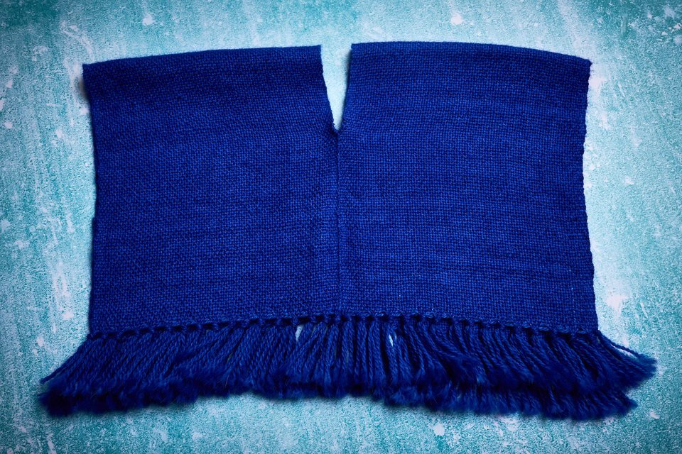 Poncho niño, otra vista · azul