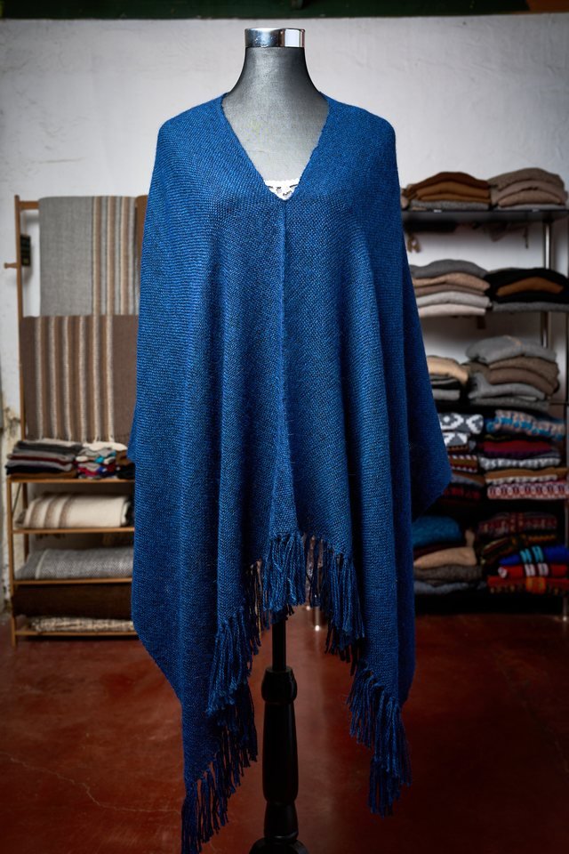 Poncho mujer, otra vista · azul