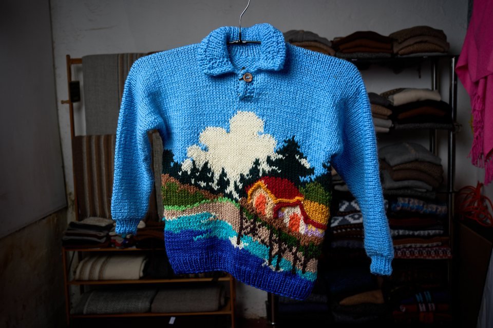 Chaleco niño · Palafito, variante · azul