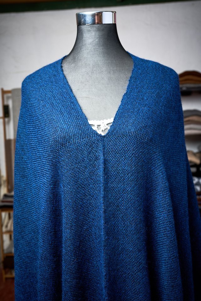Poncho mujer, otra vista · azul